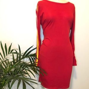 Plus Rib Trim Bodycon Dress